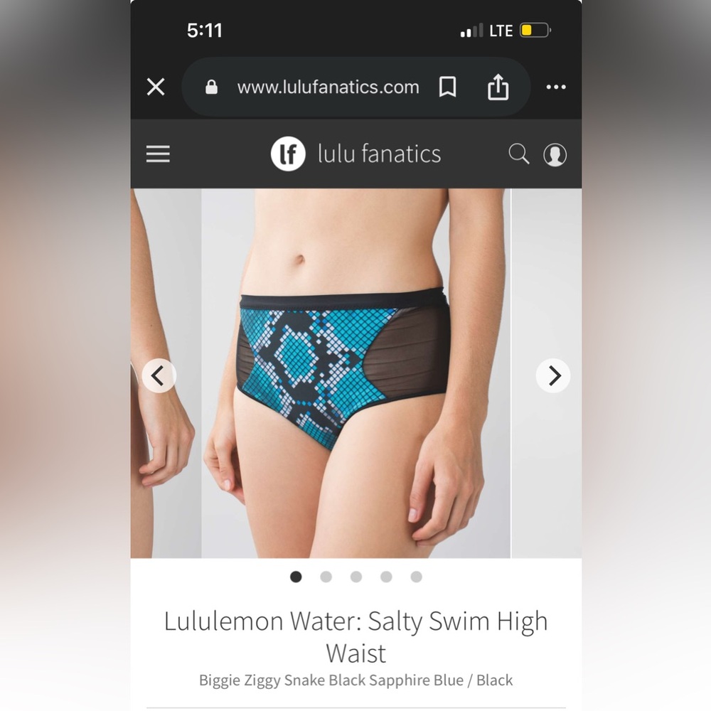 Lululemon swim reversible bottoms